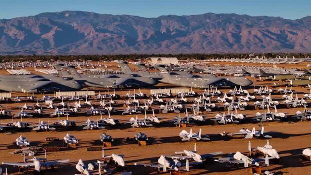 Aerial view of aircraft storage United States. Aerial view of aircraft storage United States.