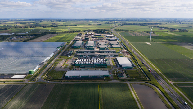 Aerial view of Hyperscale Datacenter in The Netherlands Aerial view of Hyperscale Datacenter in The Netherlands