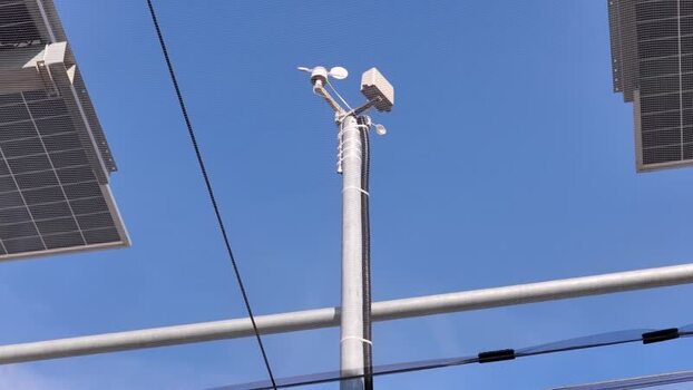 Aerial view of weather station in Faenza Italy.