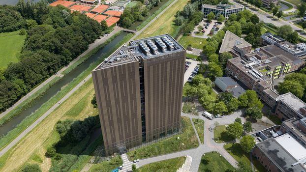 Amsterdam Netherlands 09 June 2026 Aerial view of Digital Realty Amsterdam AMS17 data center surrounded by green spaces a canal and nearby office buildings. Amsterdam Netherlands 09 June 2026 Aerial view of Digital Realty Amsterdam AMS17 data center surrounded by green spaces a canal and nearby office buildings.