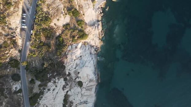 Aerial View of Pomonte Elba Island Tuscany Italy.