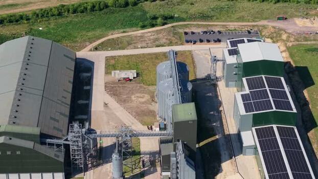 Aerial view of Navara Oat Milling facility United Kingdom. Aerial view of Navara Oat Milling facility United Kingdom.