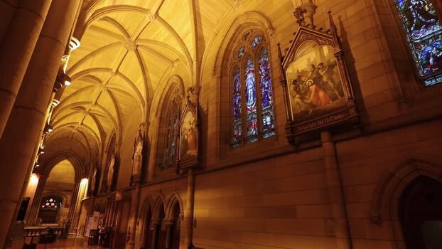 View of St Mary s Cathedral interior in Sydney Australia.