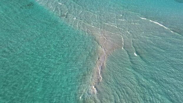 Aerial view of turquoise waters and sandbar in Maldives. Aerial view of turquoise waters and sandbar in Maldives.