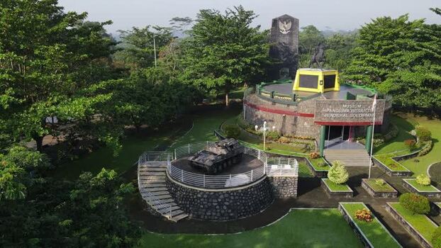 Aerial view of General Sudirman Museum Indonesia.