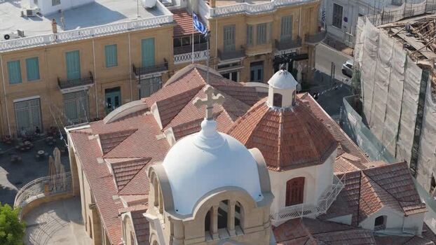Aerial view of Faneromeni Church in Nicosia Cyprus.
