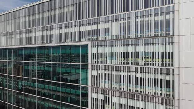 Aerial view of modern office building India.
