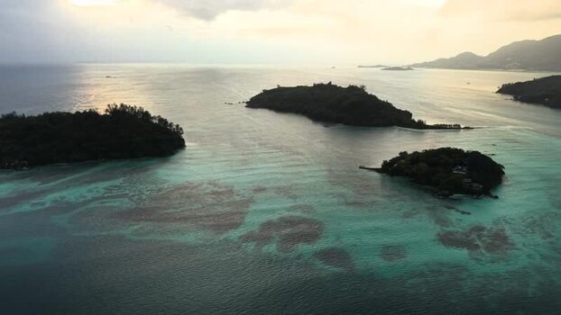 Aerial view of Saint Anne Marine National Park Seychelles. Aerial view of Saint Anne Marine National Park Seychelles.