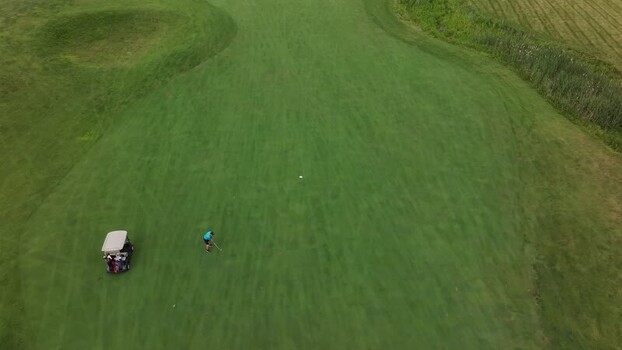Aerial view of golf course United States.