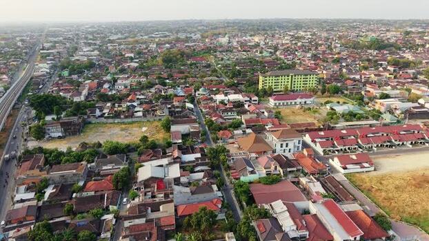 Aerial view of urban residential area in Surakarta Indonesia. Aerial view of urban residential area in Surakarta Indonesia.