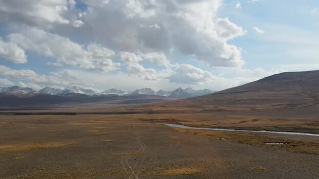 Aerial view of Deosai National Park Pakistan.