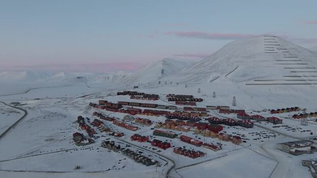 Aerial view of Longyearbyen Svalbard and Jan Mayen. Aerial view of Longyearbyen Svalbard and Jan Mayen.