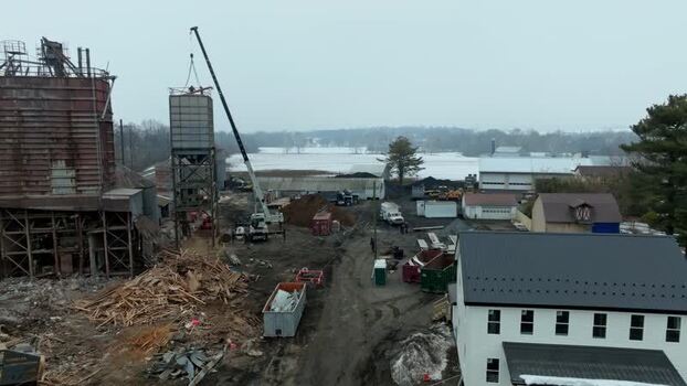Aerial view of demolition site in Gordonville United States. Aerial view of demolition site in Gordonville United States.