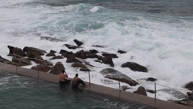 View of Bondi Icebergs Pool in Sydney Australia.