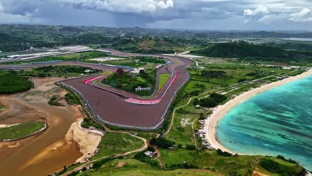 Aerial view of Mandalika International Street Circuit Indonesia.