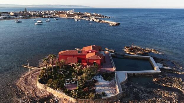Aerial view of Isolotto Brancati in Marzamemi Italy. Aerial view of Isolotto Brancati in Marzamemi Italy.