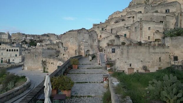 Aerial view of Sassi di Matera Italy.