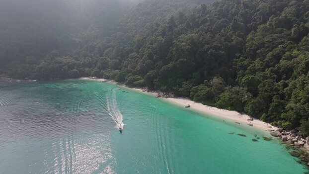 Aerial view of Perhentian Islands beach in Terengganu Malaysia. Aerial view of Perhentian Islands beach in Terengganu Malaysia.