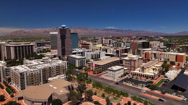 Aerial view of Tucson skyscrapers United States. Aerial view of Tucson skyscrapers United States.