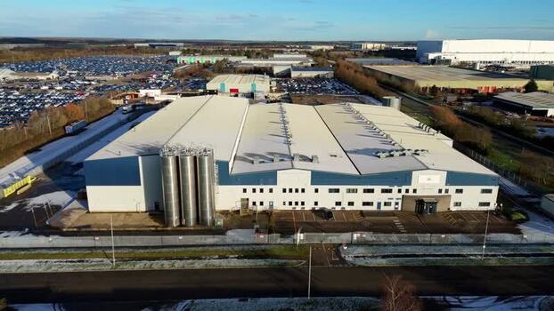 Aerial view of Jokey Injection Corby United Kingdom.