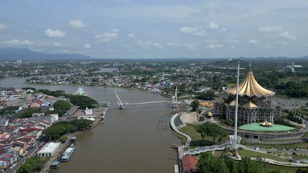 Aerial view of Sarawak State Legislative Assembly Building Malaysia. Aerial view of Sarawak State Legislative Assembly Building Malaysia.