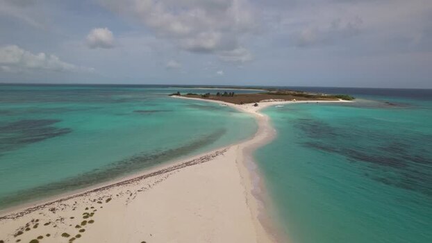 Aerial view of Los Roques archipelago in the Caribbean Venezuela.