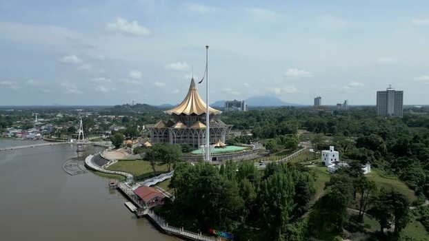 Aerial view of Sarawak State Legislative Assembly Building Malaysia. Aerial view of Sarawak State Legislative Assembly Building Malaysia.