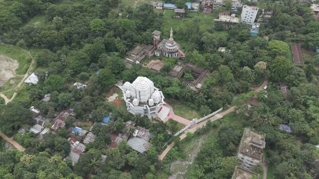 Aerial view of University of Chittagong Bangladesh.