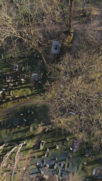 Aerial view of Bernardine Cemetery in Vilnius Lithuania. Aerial view of Bernardine Cemetery in Vilnius Lithuania.