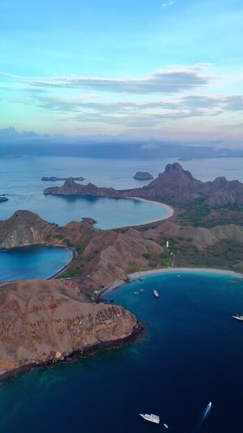 Aerial view of Padar Island in Komodo National Park Indonesia. Aerial view of Padar Island in Komodo National Park Indonesia.