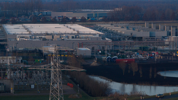 Data Center Construction in Winschoten aerial.