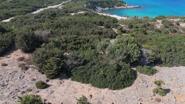 Aerial view of coastal landscape in Northern Cyprus.