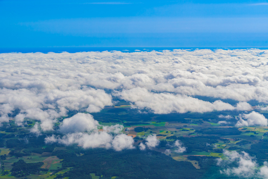 View of clouds over the landscape in Helsinki Uusimaa Finland.
