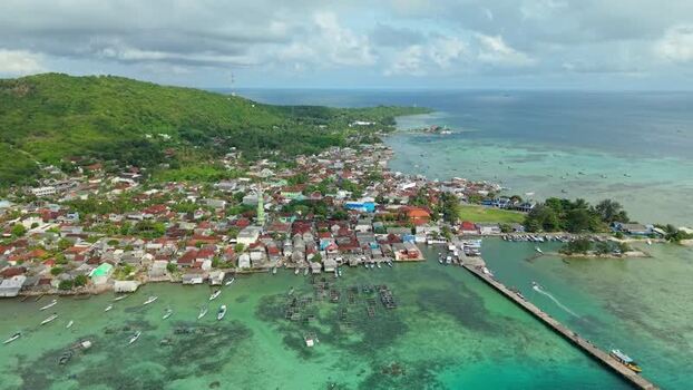 Aerial view of Karimunjawa village Indonesia. Aerial view of Karimunjawa village Indonesia.