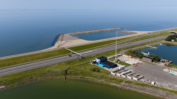 Breezanddijk Netherlands 25 May 2026 Aerial View of REDstack Blue Energy at the Afsluitdijk Breezanddijk Netherlands 25 May 2026 Aerial View of REDstack Blue Energy at the Afsluitdijk