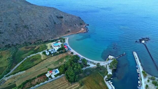 Aerial view of Crete Greece.