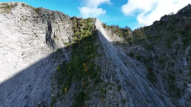 Aerial view of Pizzo d Uccello mountain ridge in Italy.
