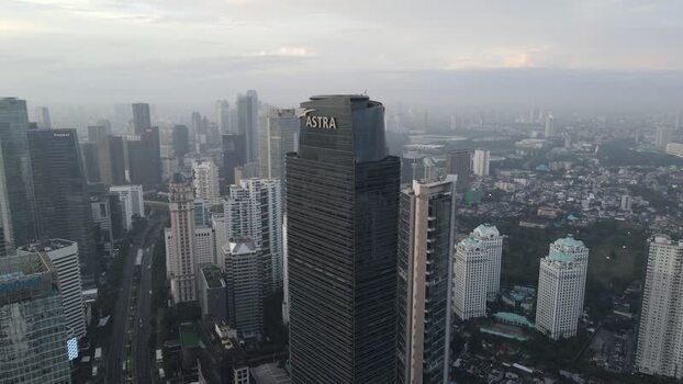 Aerial view of Menara Astra and Jakarta skyline Indonesia. Aerial view of Menara Astra and Jakarta skyline Indonesia.