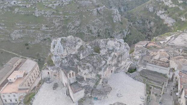 Aerial view of Sassi di Matera Italy.