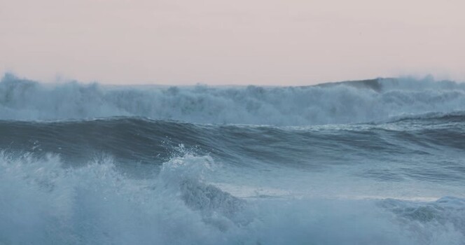 View of rough ocean waves crashing in the sea Iceland. View of rough ocean waves crashing in the sea Iceland.