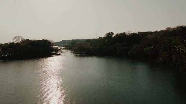 Aerial view of Island of Flores in Lake Peten Itza Guatemala. Aerial view of Island of Flores in Lake Peten Itza Guatemala.