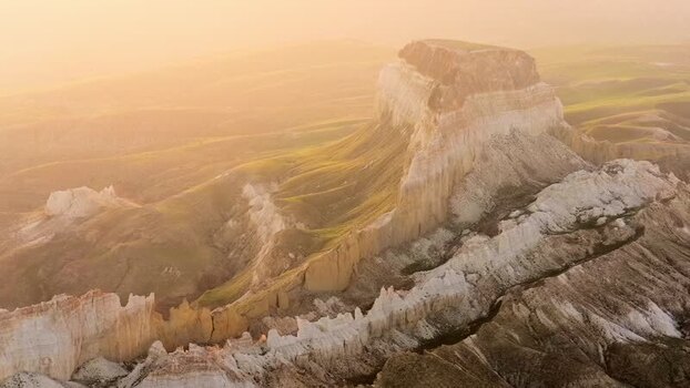 Aerial view of Airakty mountains in Kazakhstan.