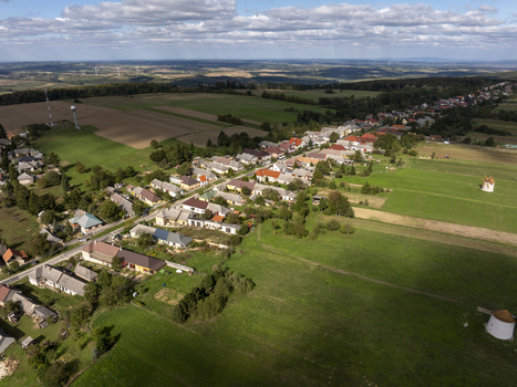 Aerial view of tesi szelmalmok es kovacsmuhely windmills in the rural landscape of Tes Hungary. Aerial view of tesi szelmalmok es kovacsmuhely windmills in the rural landscape of Tes Hungary.
