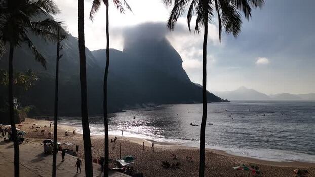 Aerial view of Red Beach and Sugarloaf Mountain Brazil. Aerial view of Red Beach and Sugarloaf Mountain Brazil.
