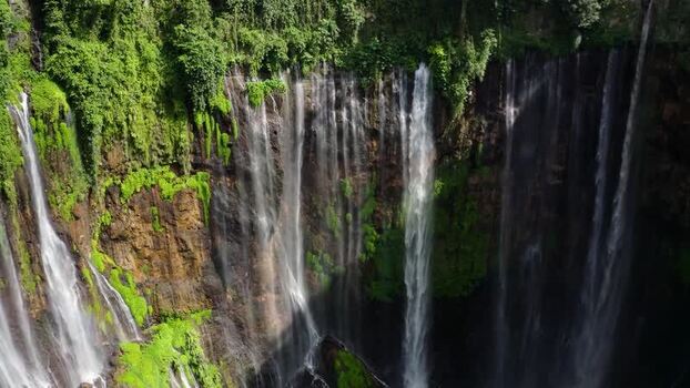 Aerial view of Grojogan Sewu Waterfall Indonesia. Aerial view of Grojogan Sewu Waterfall Indonesia.