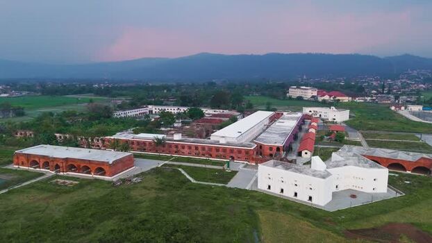 Aerial view of Benteng Fort Willem I in Kecamatan Ambarawa Indonesia. Aerial view of Benteng Fort Willem I in Kecamatan Ambarawa Indonesia.
