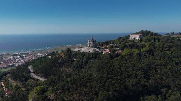 Aerial view of Sanctuary of the Sacred Heart of Jesus Portugal. Aerial view of Sanctuary of the Sacred Heart of Jesus Portugal.