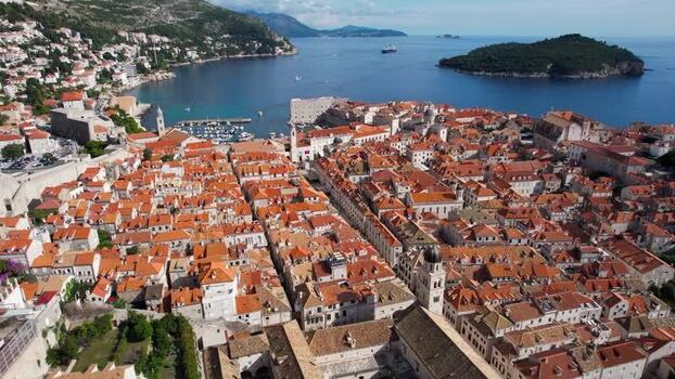 Aerial view of Dubrovnik Old Town Croatia. Aerial view of Dubrovnik Old Town Croatia.
