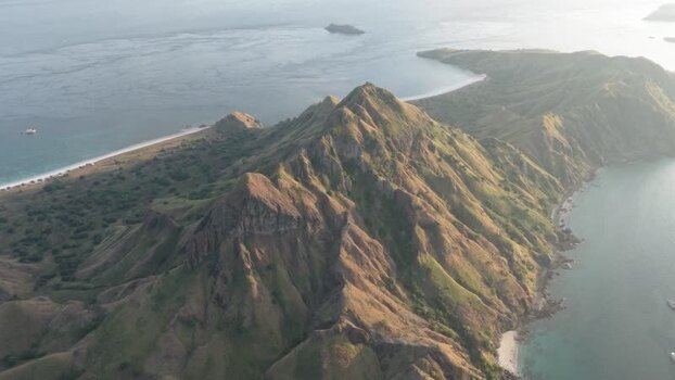 Aerial view of Padar Island in Komodo Indonesia.