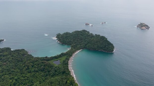 Aerial view of tropical coastline and islands Costa Rica. Aerial view of tropical coastline and islands Costa Rica.